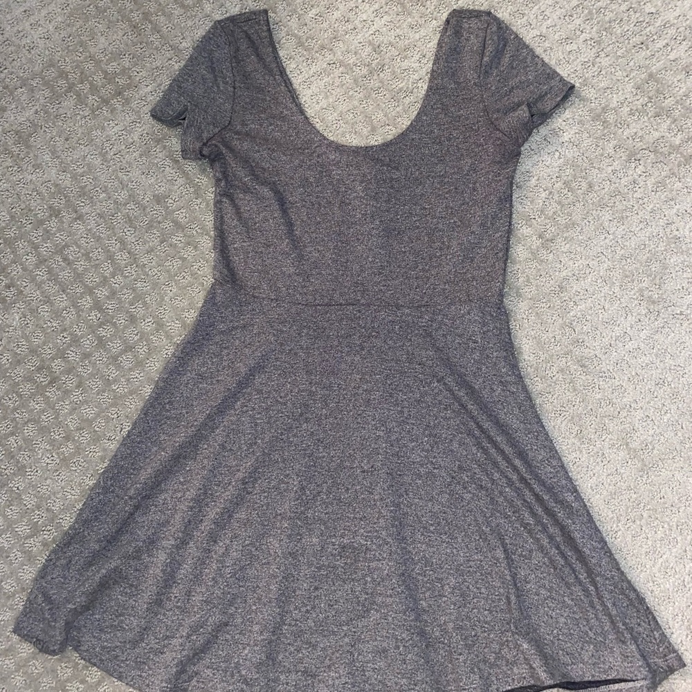 Solid short sleeve skate dress